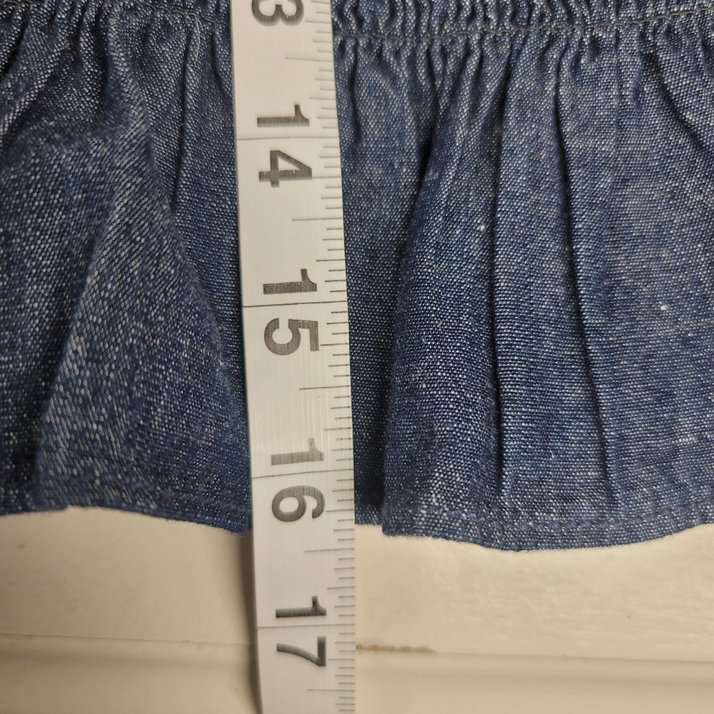 Madewell Smocked Denim Tube Top Indigo Blue Strapless NV334 Plus Size 2X NEW - Picture 3 of 5